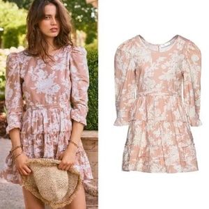 LOVESHACKFANCY LIENZO DRESS IN ESPRESSO FOAM